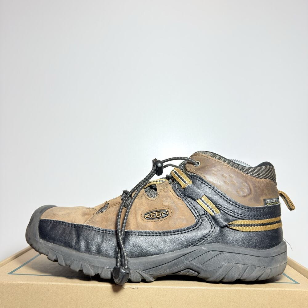 KEEN Targhee Mid Waterproof Hiking Boots Womens Size 6 Brown Leather Trail Shoes